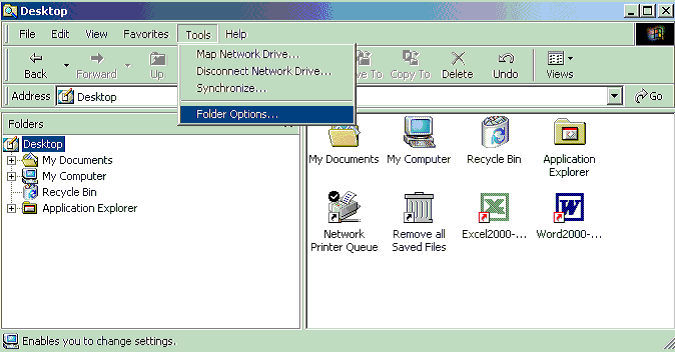 Screenshot of Explorer